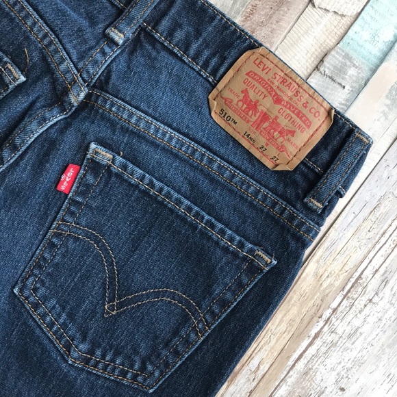 Kid’s Levy’s Boys Super Skinny Blue Jeans - Picture 4 of 5